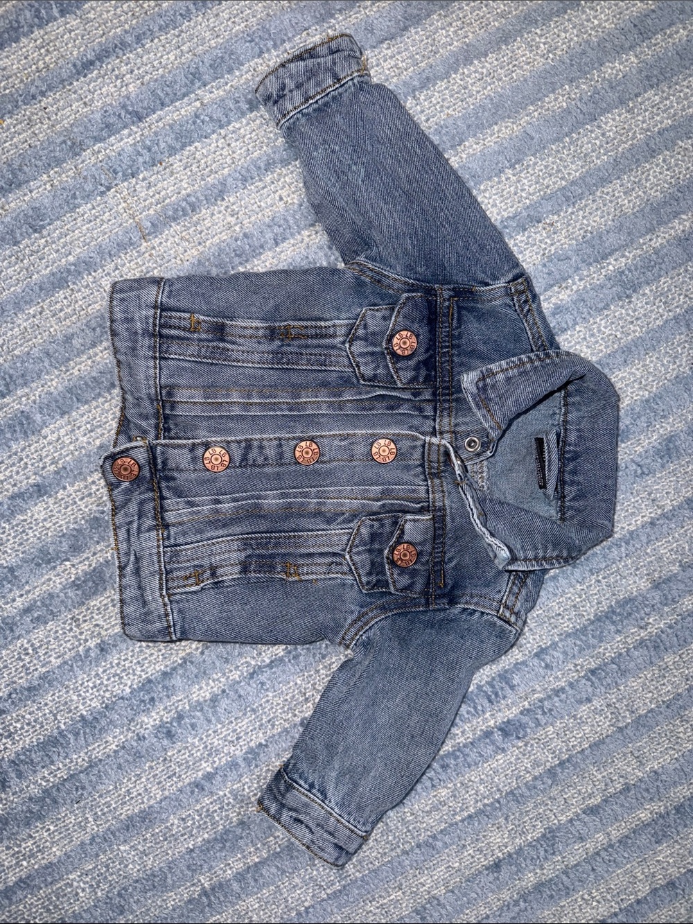 CLEAN like new Little Bipsy 0-3 month denim jacket